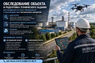 ffd7e3d6 b94f 4bfc 91d6 ecd0bee44a23 324x216 - Услуга по обследованию объекта и подготовке технического задания для внедрения системы обнаружения и противодействия