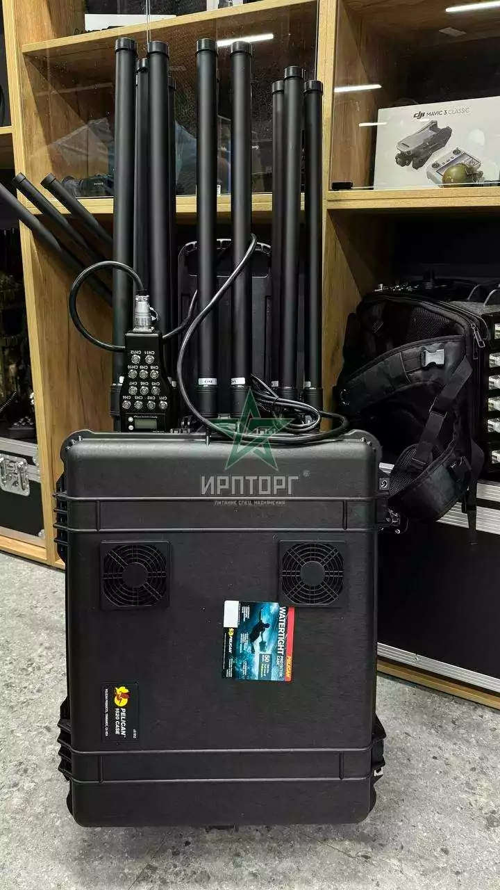 Блокиратор / подавитель дронов всенаправленный «ГАРПИЯ/АЛИЯ 600W / 12-ти канальный» (кейс PELICAN) Блокиратор / подавитель дронов всенаправленный «ГАРПИЯ/АЛИЯ 600W / 12-ти канальный» (кейс PELICAN)
